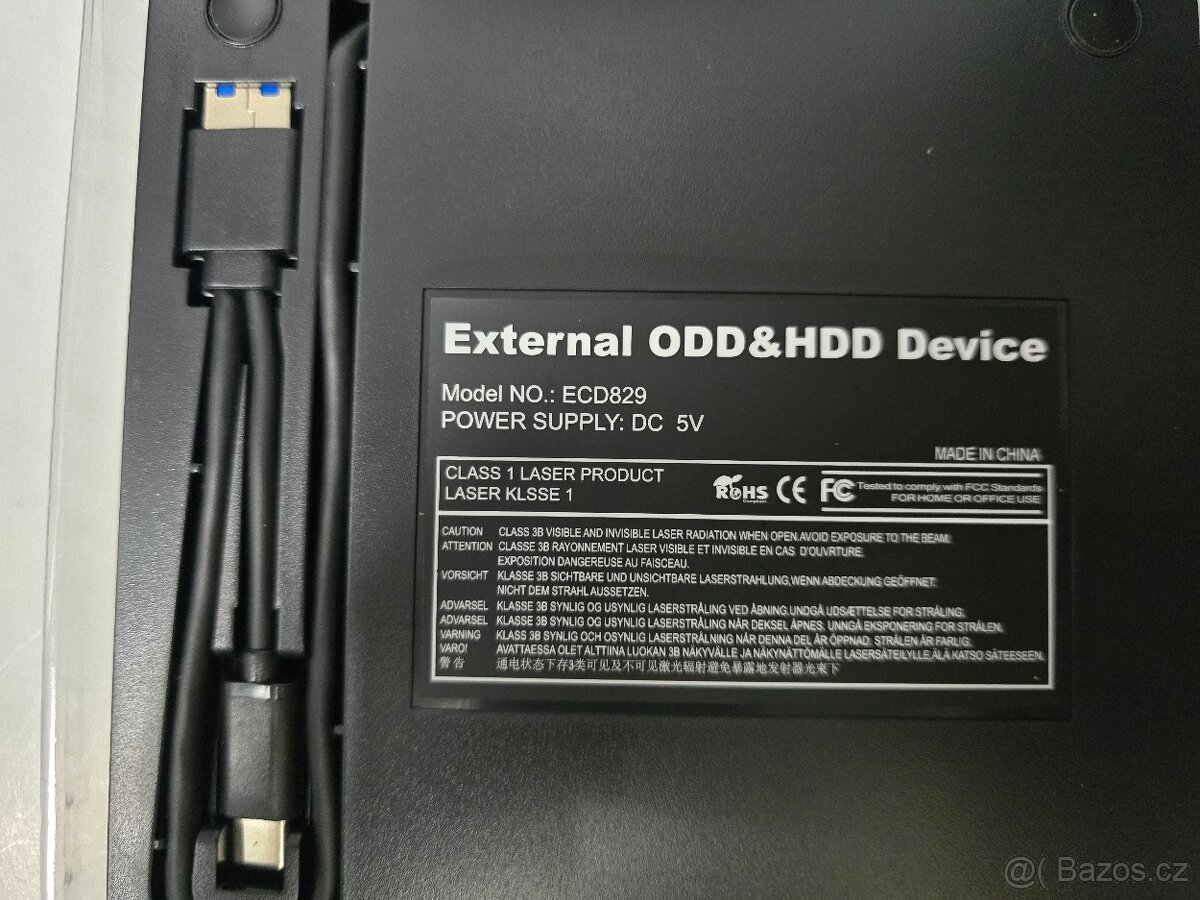 Externí USB3+USB-C vypalovačka CD / DVD nová - 3