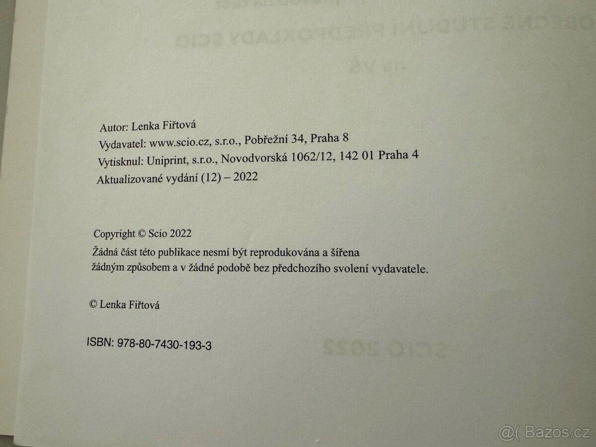 SCIO testy OSP, ZSV, Matematika NOVÉ - 3