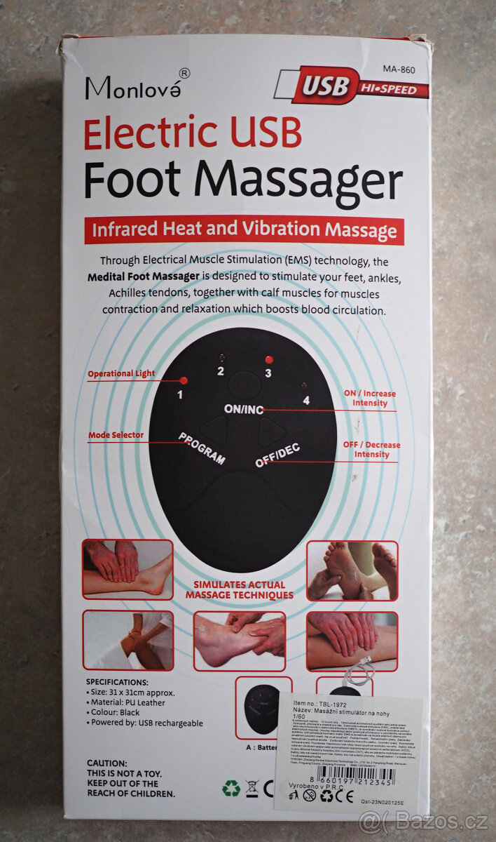 elektrická masážní podložka na nohy - 3