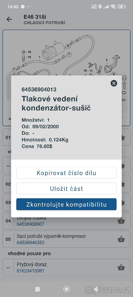 Hadice klimatizace BMW - 3