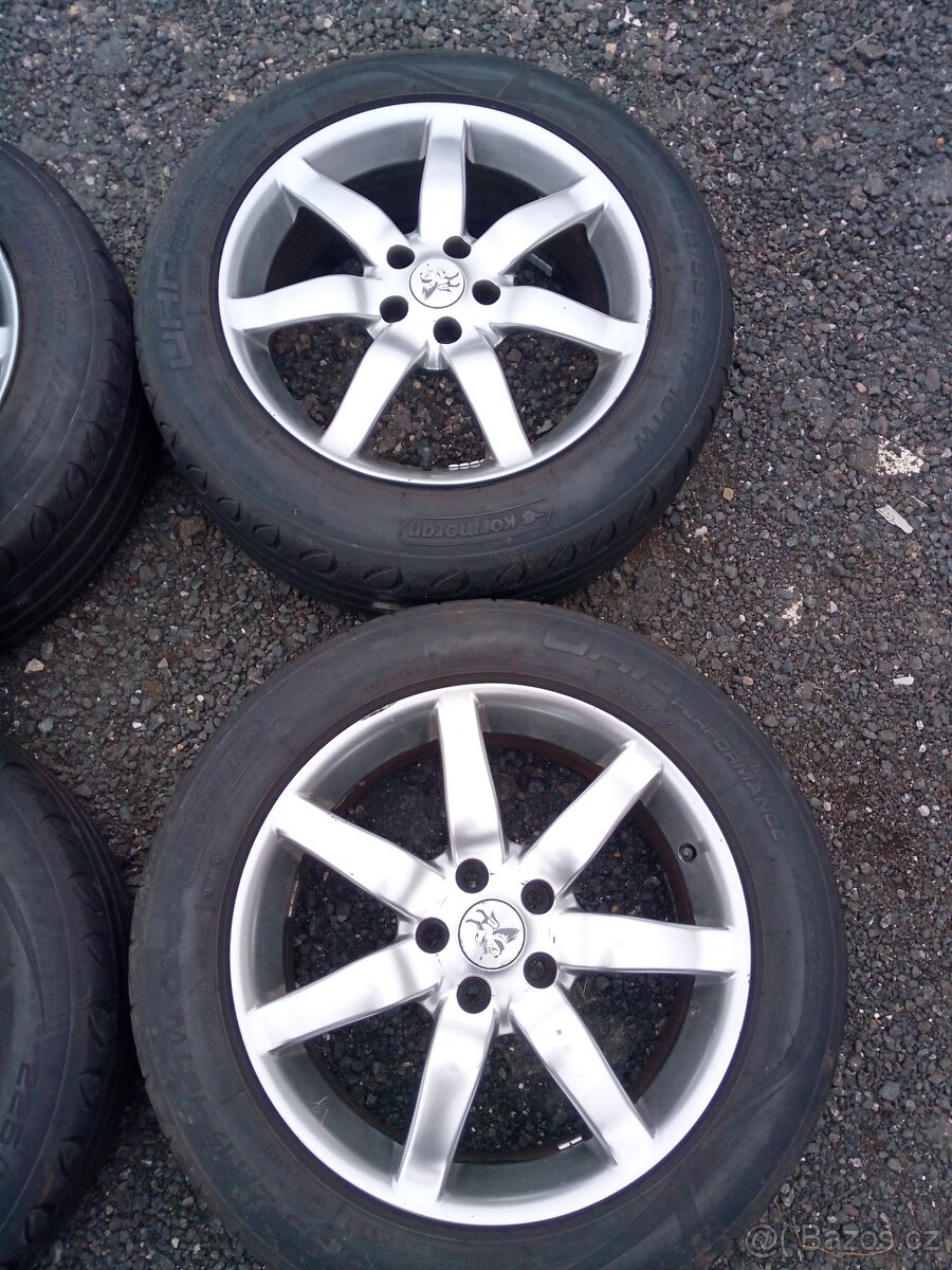 Alu kola R 17, ET 40, 5x108, vč. pneu 225/55 ZR 17 - 3