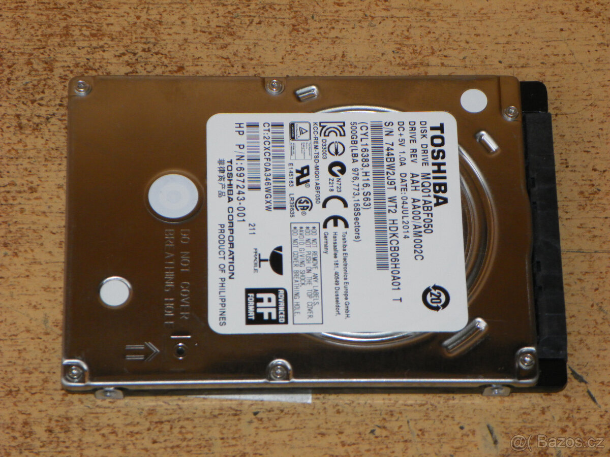 Hard disk do notebooku TOSHIBA 2,5" 500 GB SATA - 3
