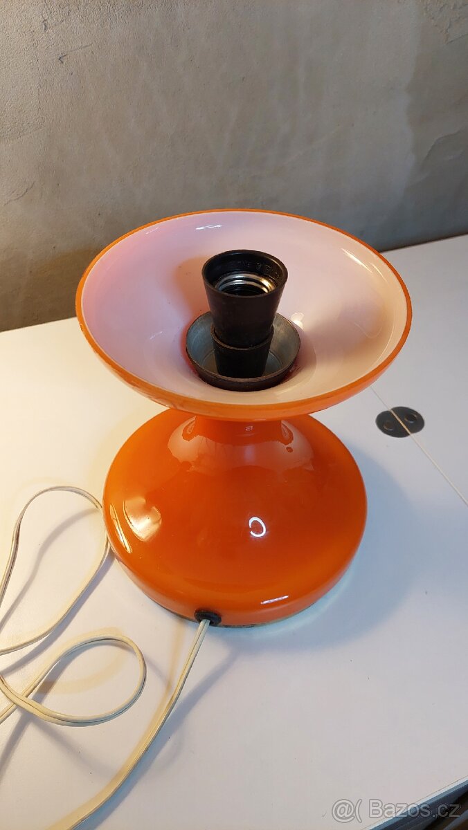 Retro skleněná lampa - originál - 3