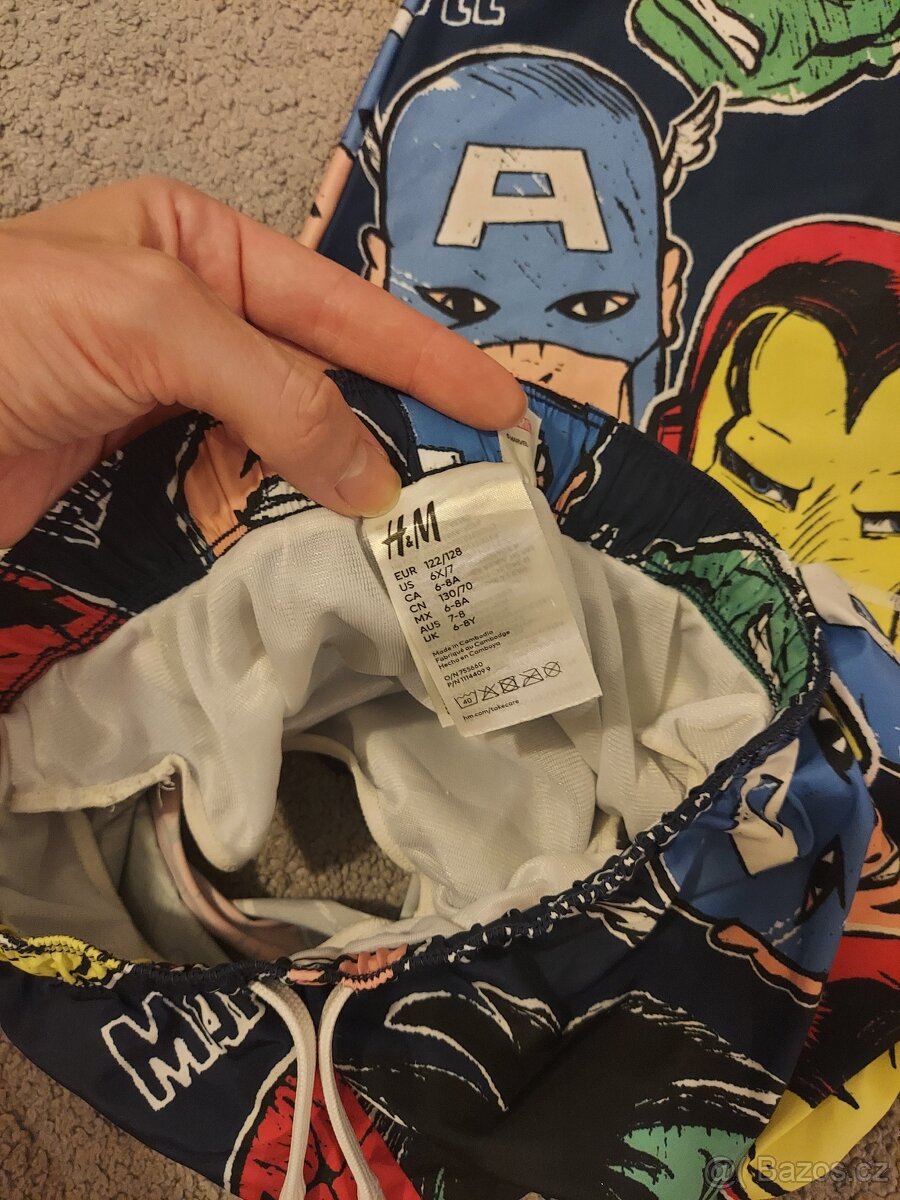 UV tričko a plavky H&M 122/128 - 3