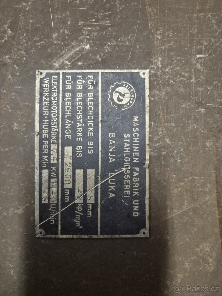 Prodám strojni padací nůžky 2,5m - 3