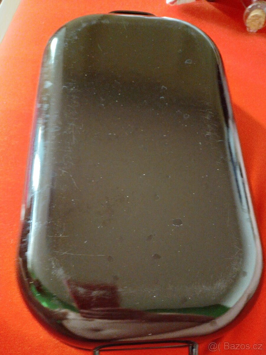 vintage smaltované plechy,smalt ,nerez pánev,barová židle - 3