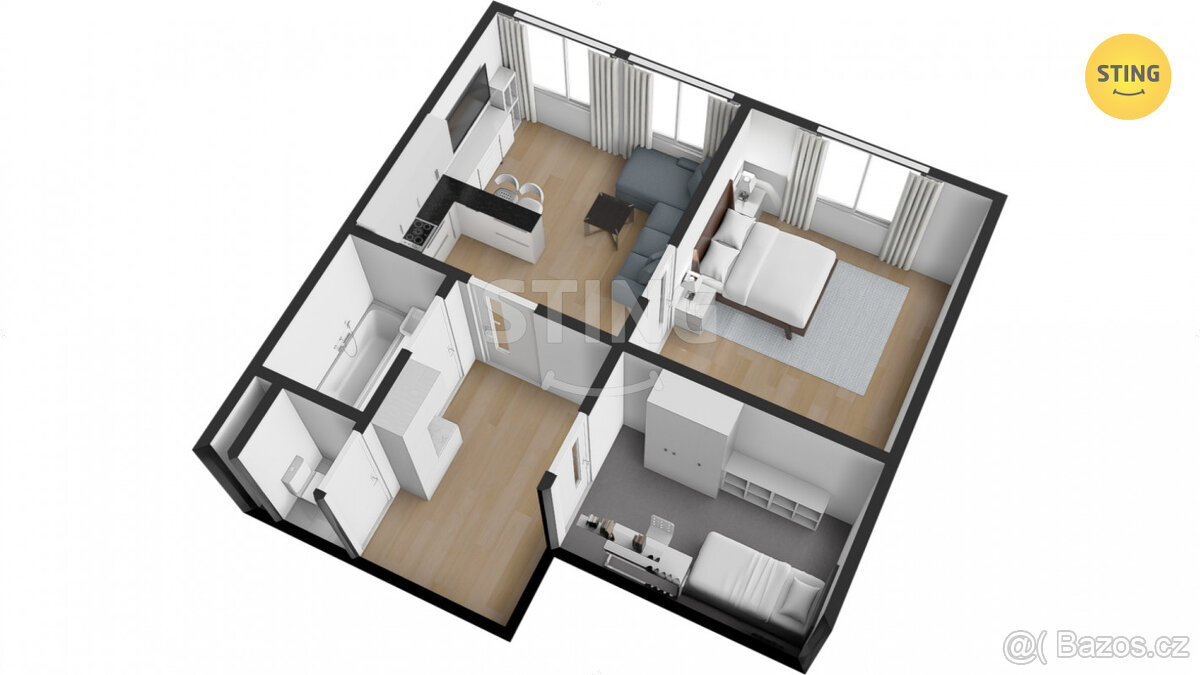 Prodej bytu 2+1 v historickém centru, Jihlava, 133029 - 3
