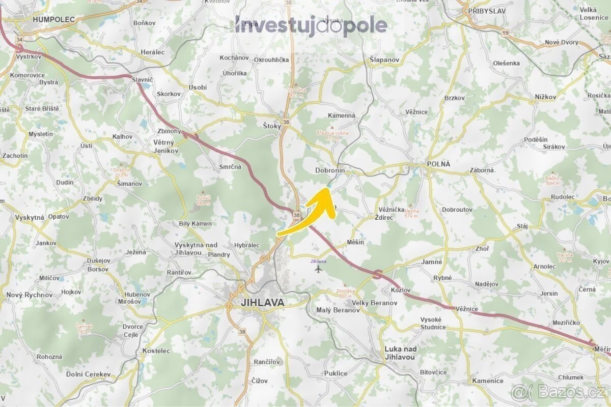 Prodej specifického pozemku 17 212 m², Dobronín - 3