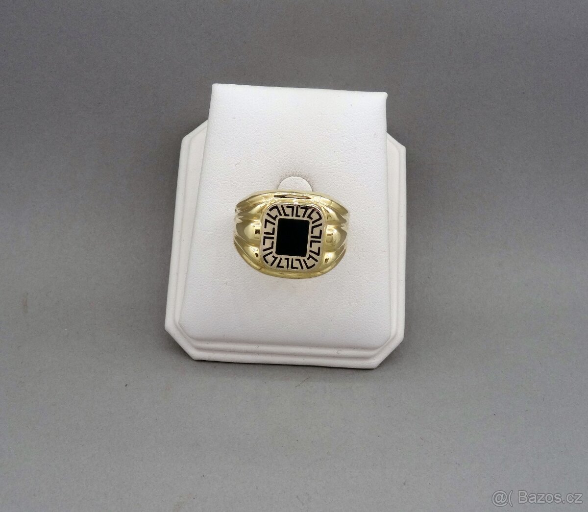 Krásný pánský zlatý prsten - 3