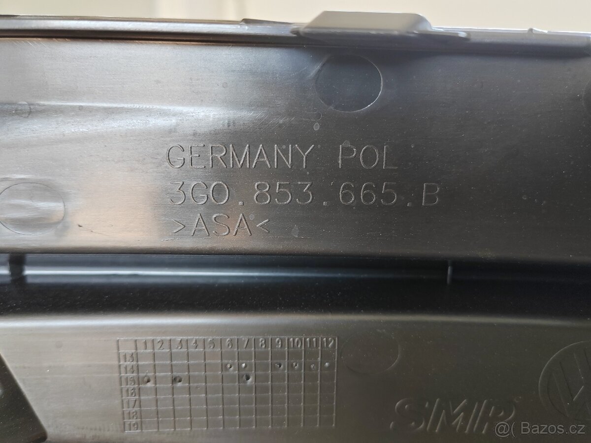 VW PASSAT B8/ 3G2/ CB2 levá mřížka předního nárazníku - 3