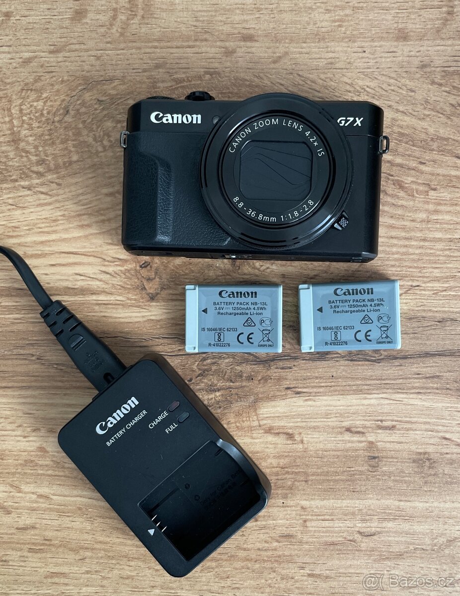 Canon G7X Mark II + baterie v hodnotě 1500,- + SDkarta 256GB - 3