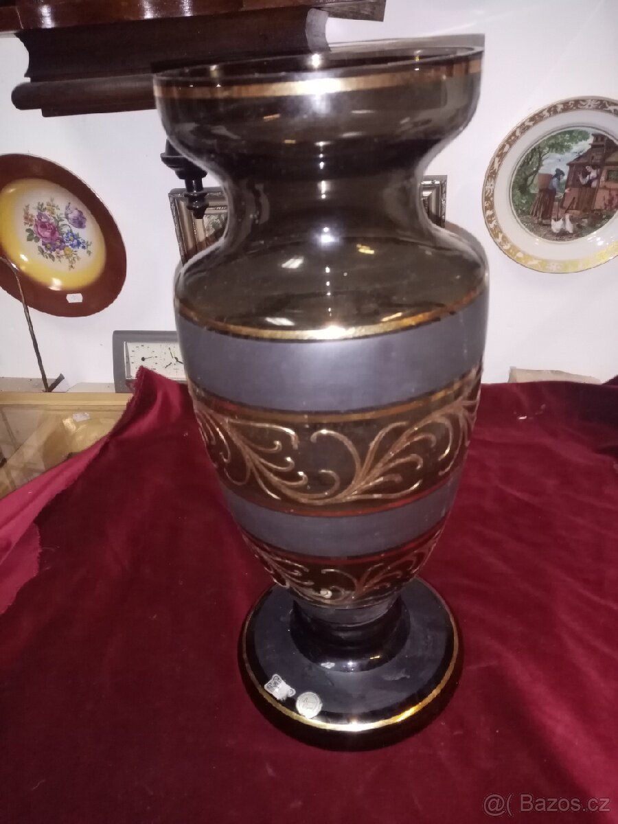 Starožitná skleněná váza nepoškozená - 3