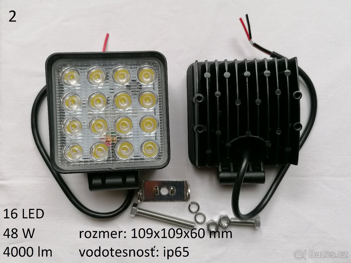 Prodám led diodové pracovní, couvací světla osvětlení stroje - 3
