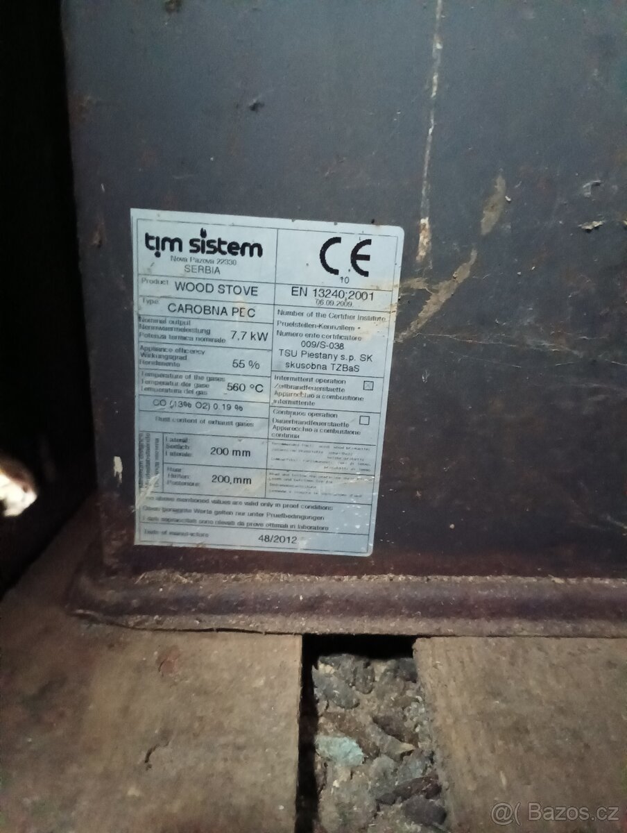 Dobrý den prodám kamna krbová - 3