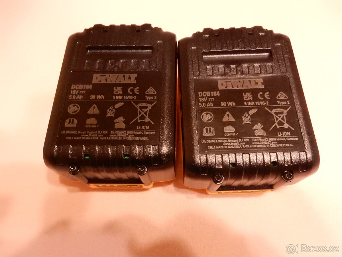 Prodám orig.baterie Dewalt dcb184-18v/5ah - 3