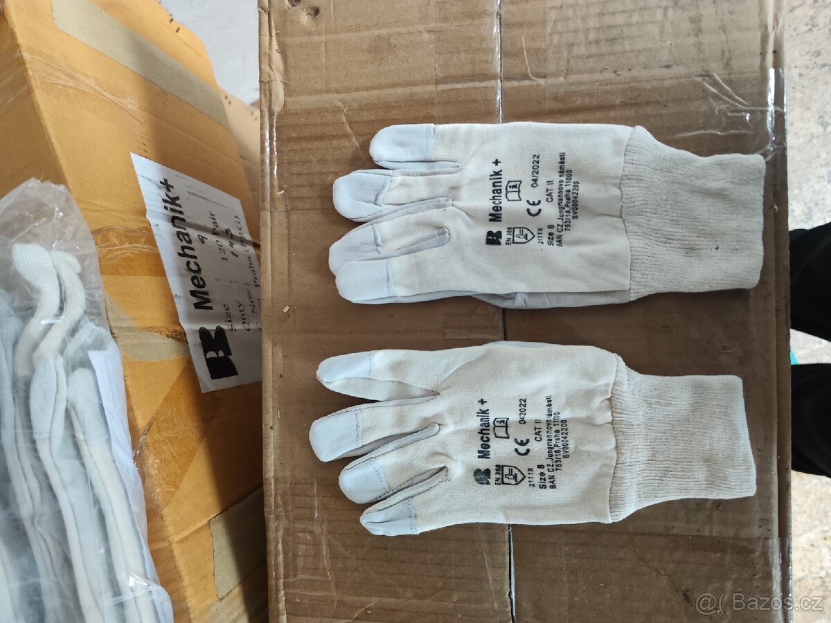 Rukavice mechanik + velikost 8 - 3