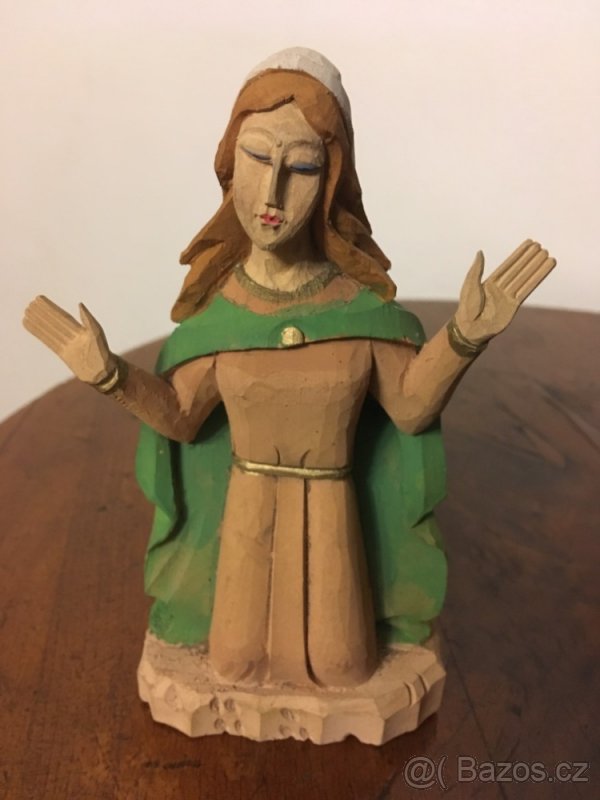 Vyřezávaný betlém, polychromované dřevo - 3