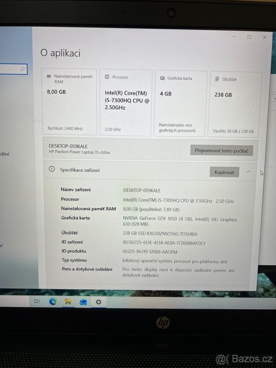 Herní HP Pavilion Power 15-cb005nc - 3