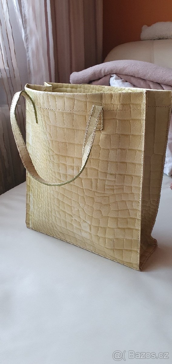 Pistáciová kožená taška - 3