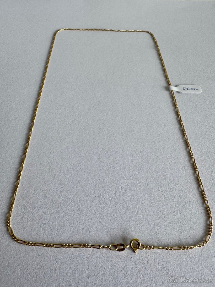 Zlatý řetízek 14K, délka 60 cm, 4,15 g - 3
