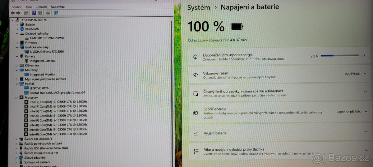 Lenovo, i5-10300H 4/8x 4,50GHz, 16GB DDR4, 512GB SSD,RTX2060 - 3