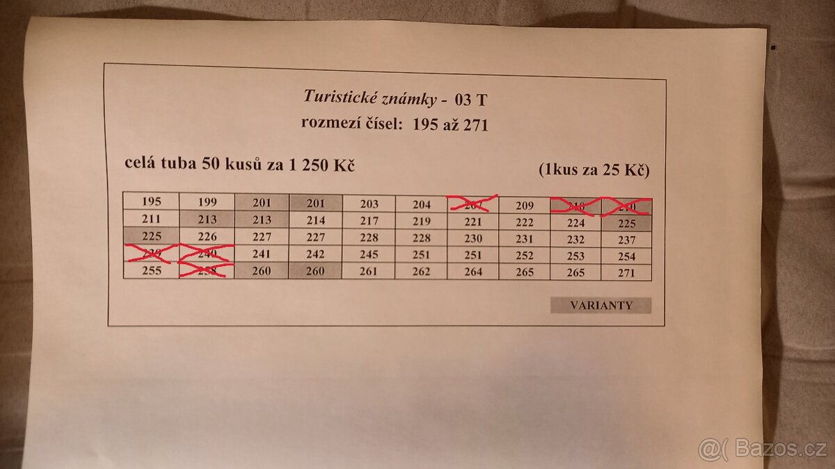 Turistické známky č. 1 - 2635 AKTUALIZACE 13.7.25 - 3