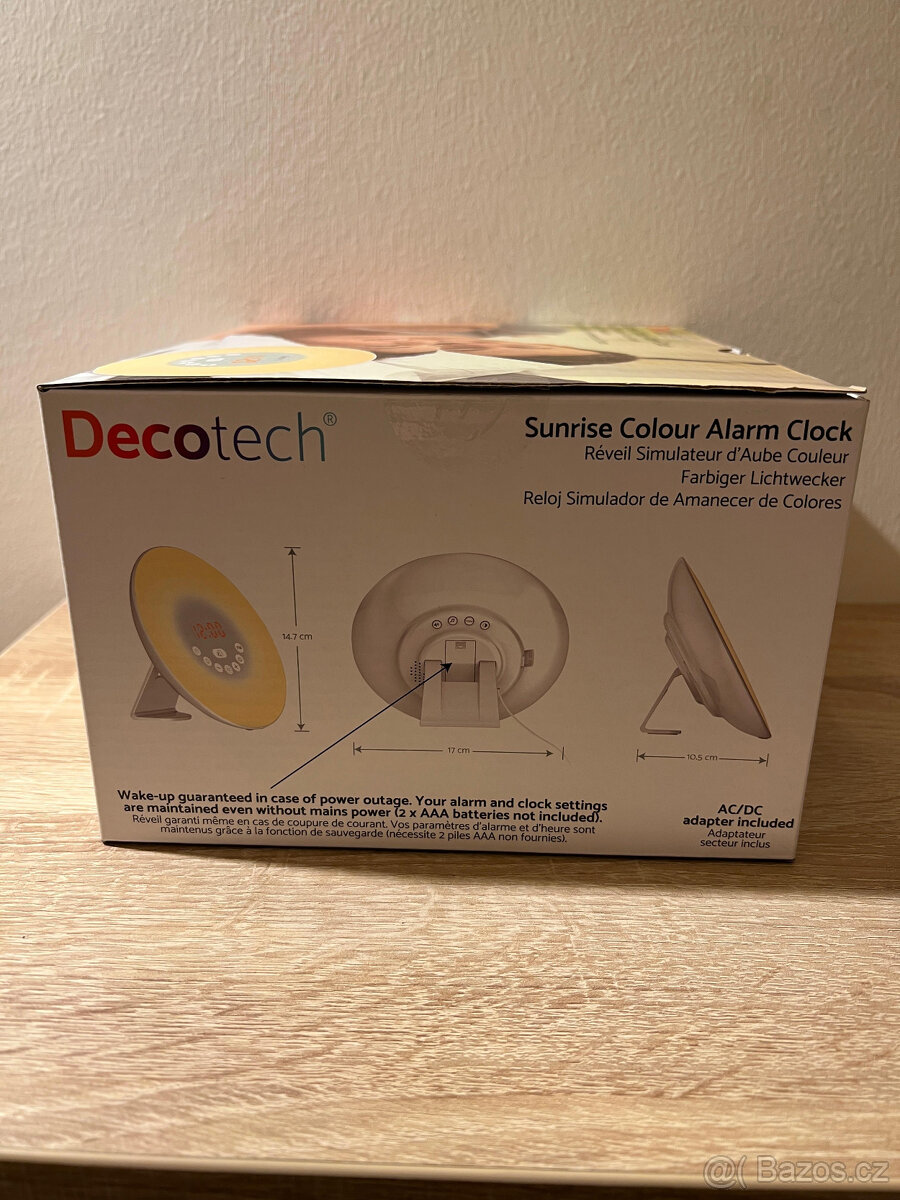 Budík Decotech se simulací východu slunce - 3