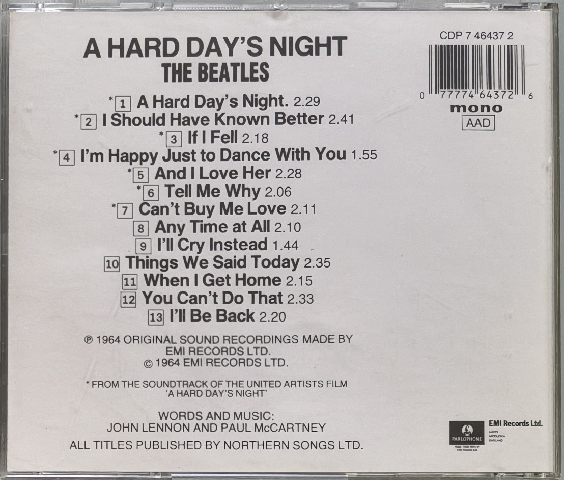 CD The Beatles: A Hard Days Night - 3