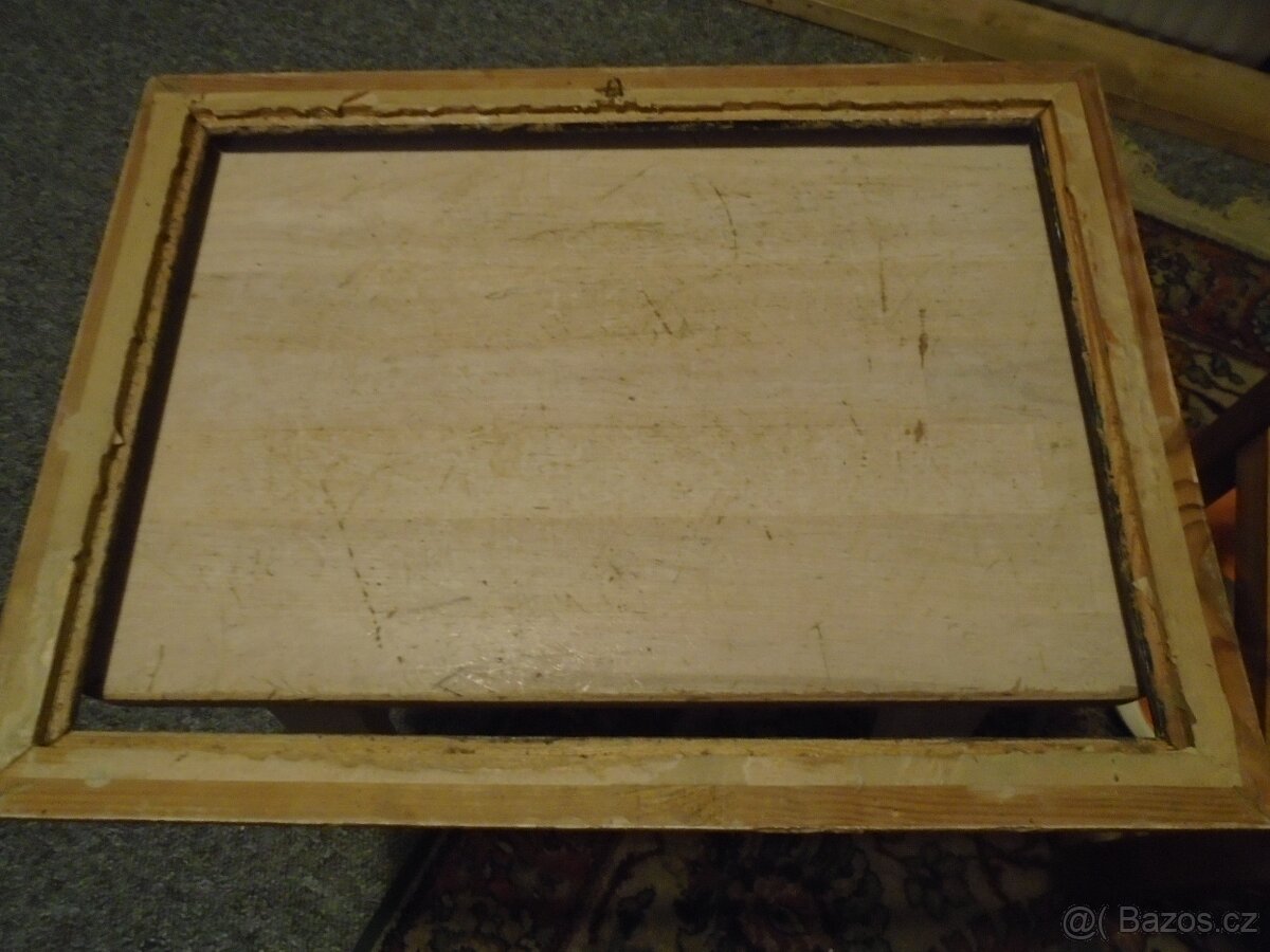 1x Starý dřevěný rámeček - 3