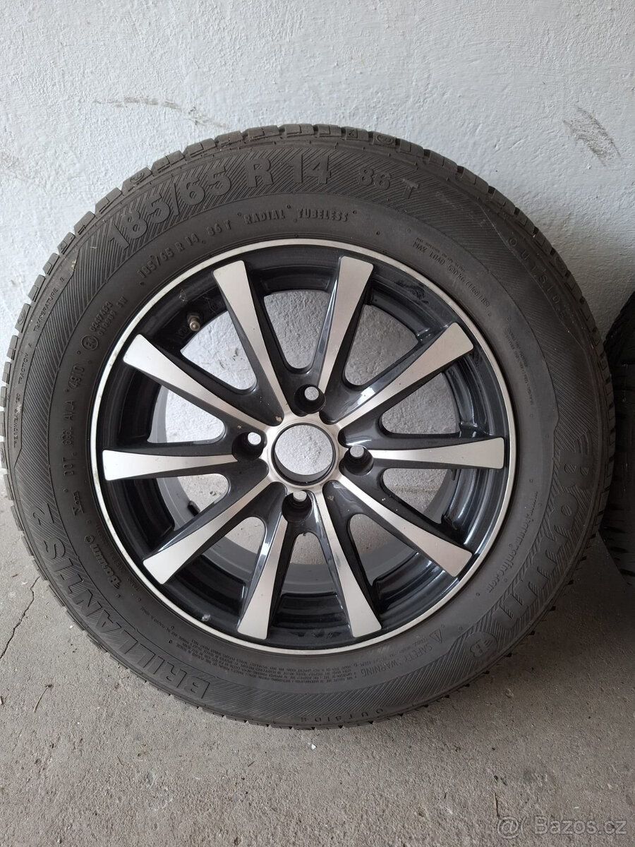 Prodám letní kola s elektrony – 185/65 R14 - 3