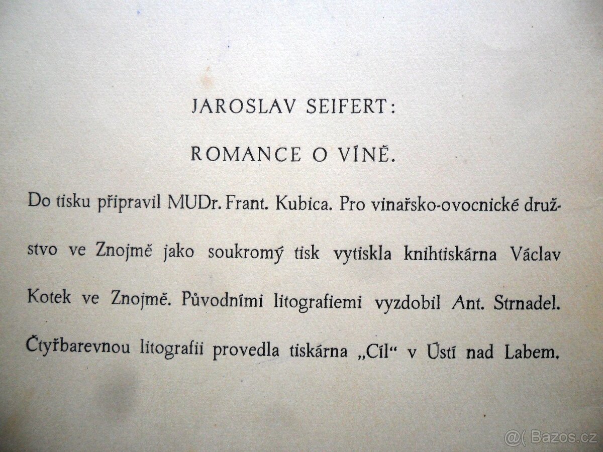 Romance o víně - Seifert ( rozfoceno 15 snímků ) - 3