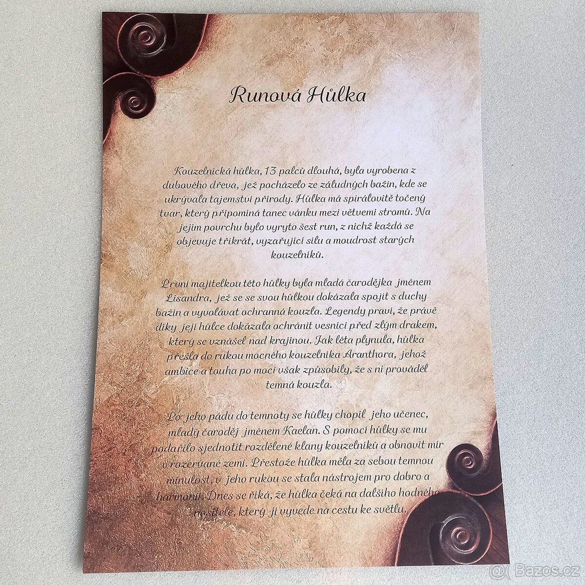 Kouzelnická - Runová Hůlka - z dubového dřeva - 3