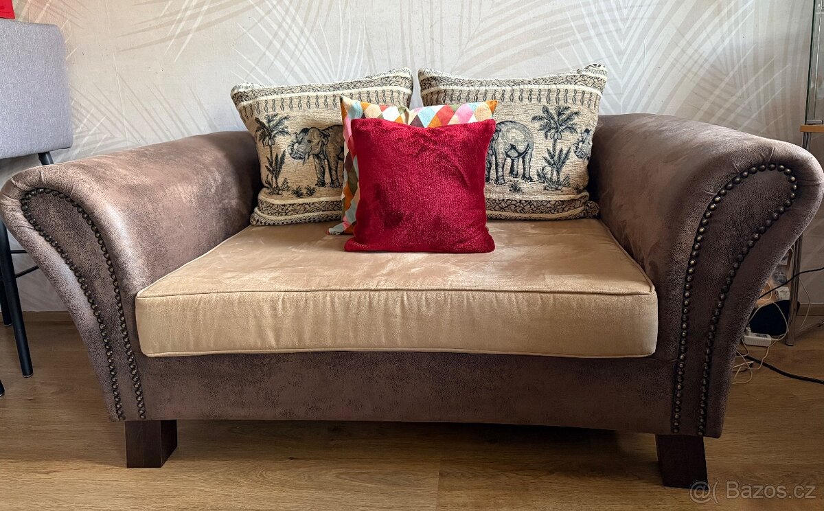 Hnědá sedací souprava - 3