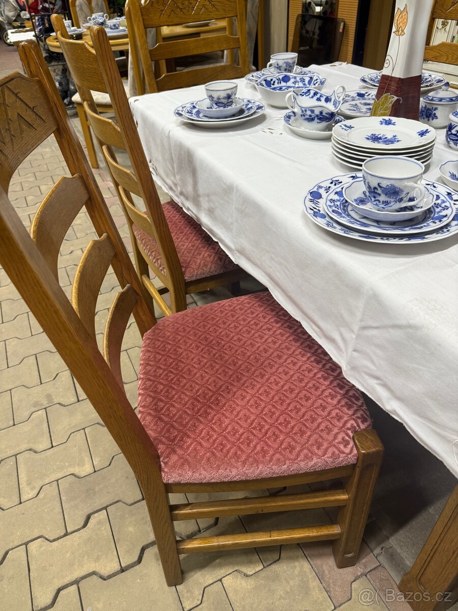 Rozkládací stůl + 6 židlí - 3