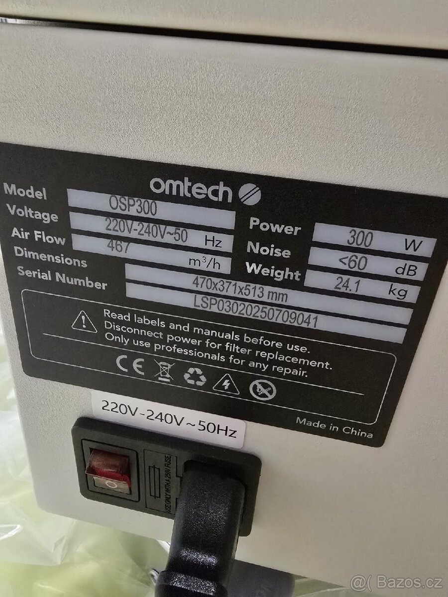 Odsávání kouře Omtech 300w - 3