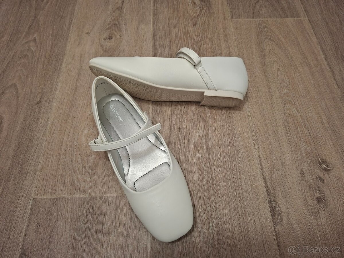 Balerínky bílé 35 a 37 - 3