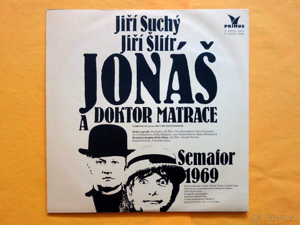 2LP Jiří Suchý/ Jiří Šlitr - Jonáš a doktor Matrace/ NEHRANÉ - 3