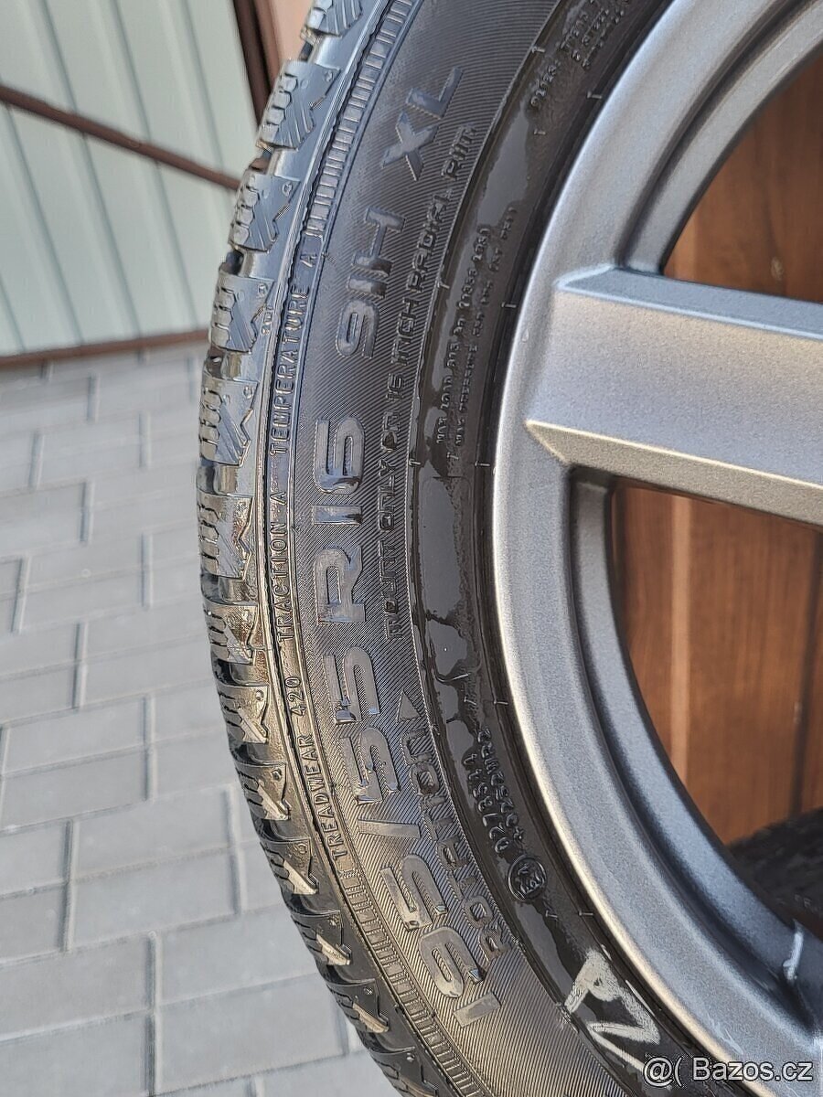 Prodám zimní sadu pneu 195/55R16 Nokian, ET50, 5x100 - 3