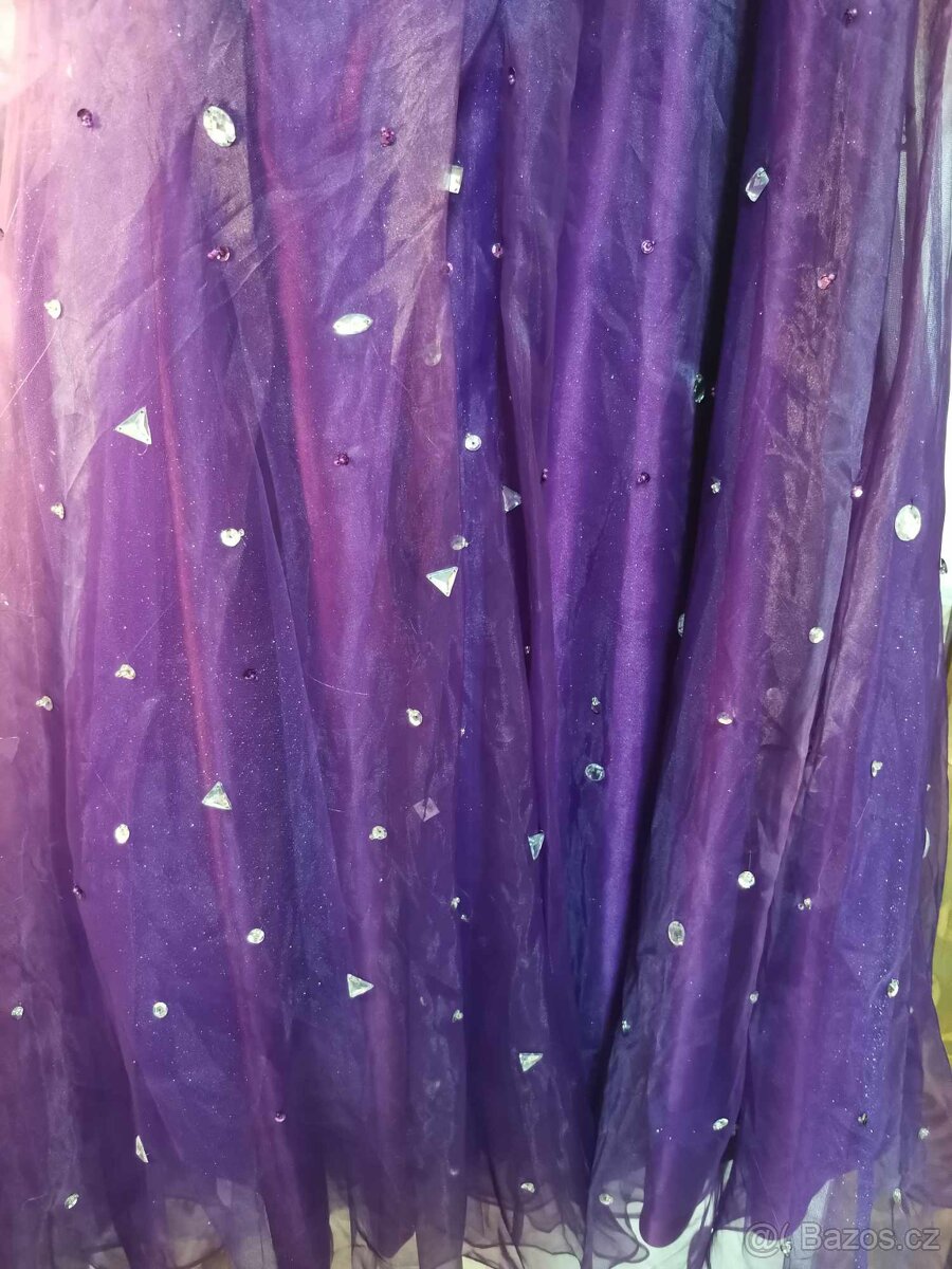 vel.34 TŘPYTIVÉ PLESOVÉ -MATURITNÍ ŠATY - 3