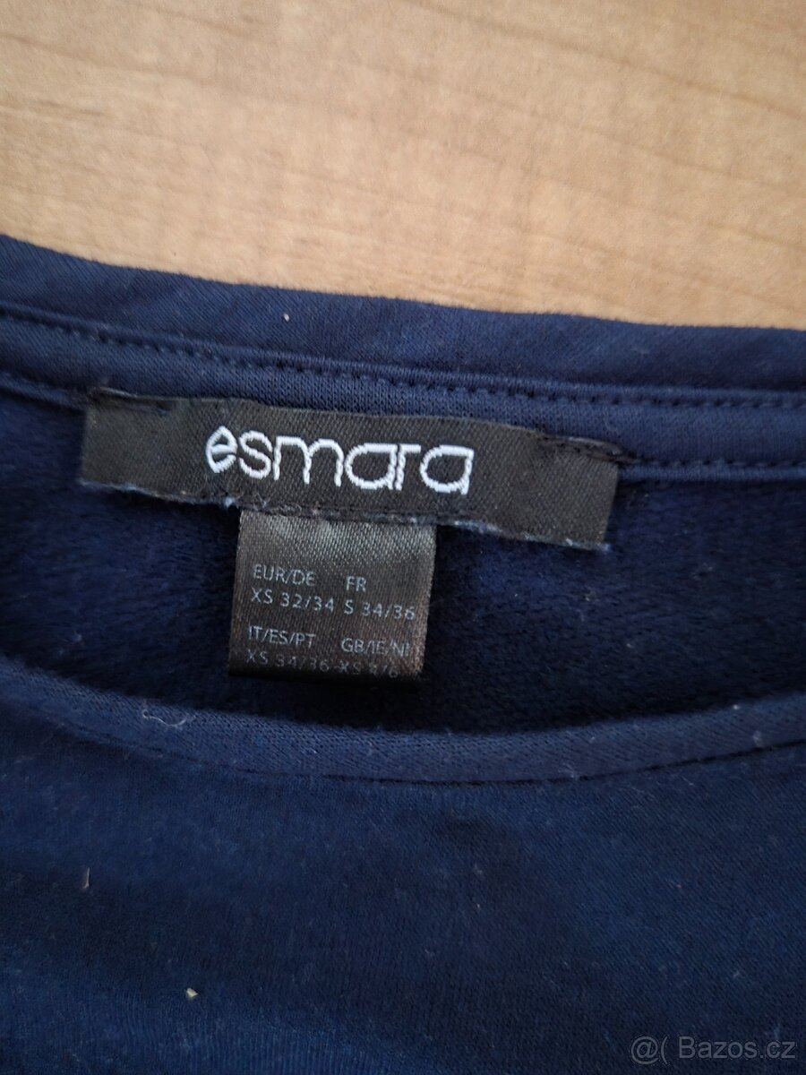 Modré tričko s dlouhým rukávem esmara v.XS - 3