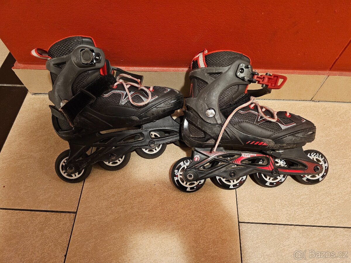 Inline 32-35 Oxelo z Decathlonu - rostoucí brusle - 3