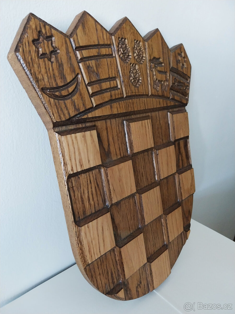 Velký erb / štít ze dřeva - 3