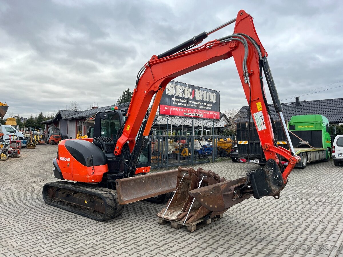 Pásový Bagr Kubota KX080-4 α, 2019rv, 3402 mth - 3