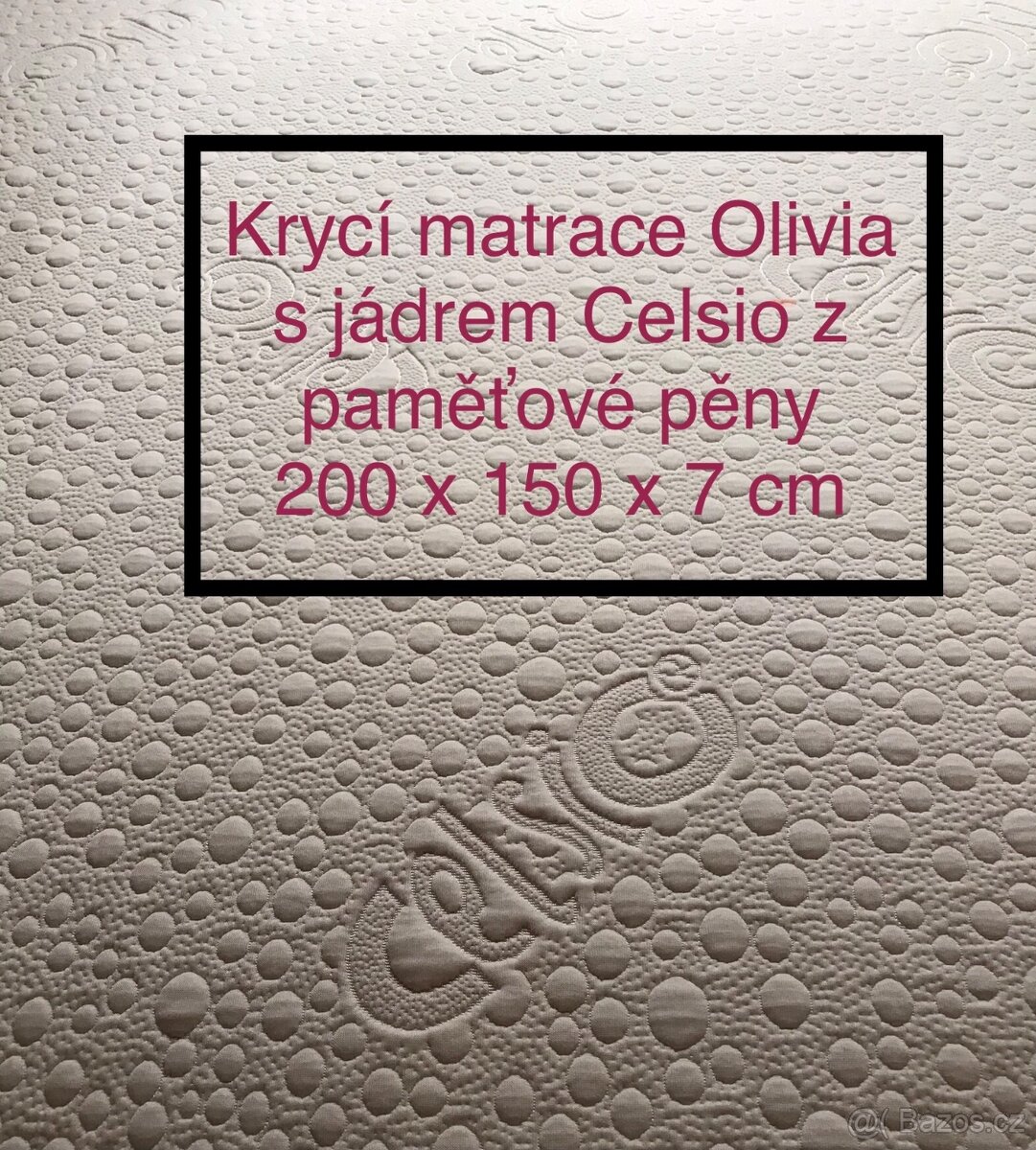 Vrchní paměť. matrace 200x150x8 cm se snímatelným potahem - 3