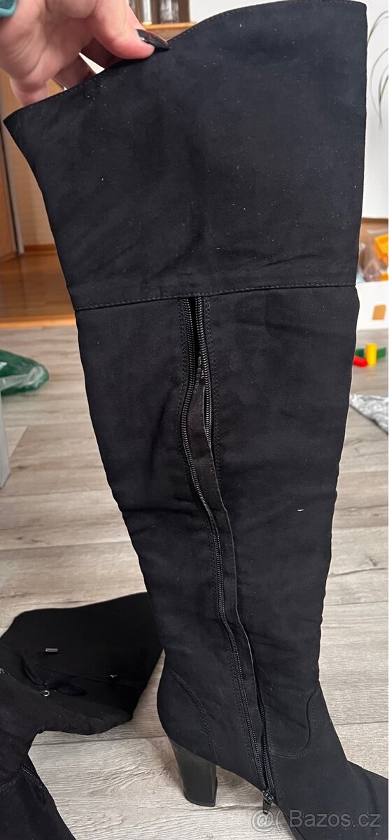 Vysoké kozačky na podpatku - 3