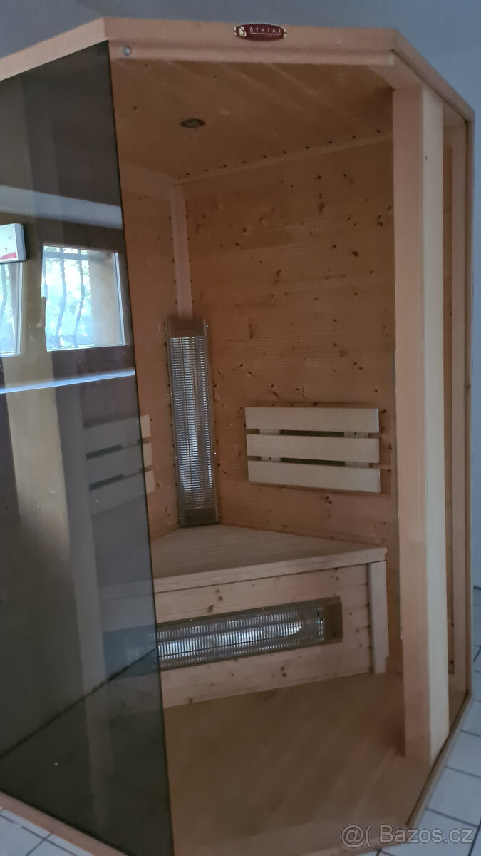 Rohová infrasauna pro 4 osoby DYNTAR, severský smrk - 3