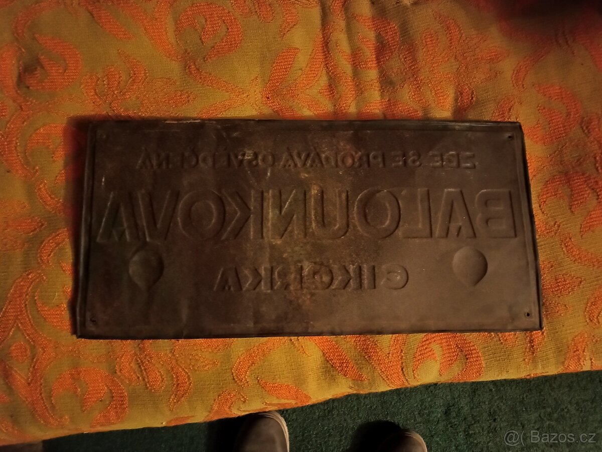 STARÁ REKLAMNÍ CEDULE - 3