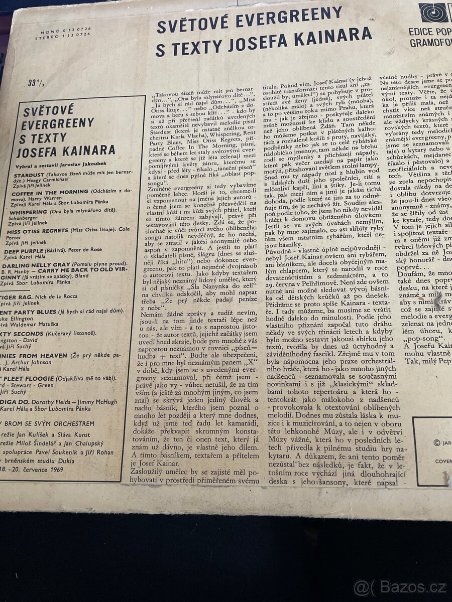 LP Evergreeny s texty Kainara - 3