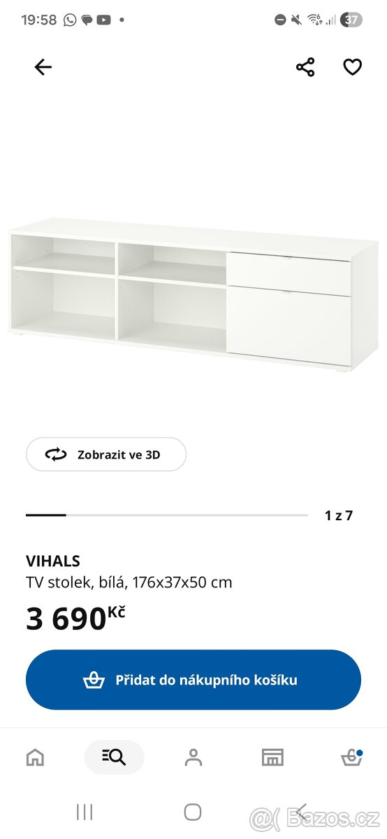 TV stolek ( vihals Ikea) - 3