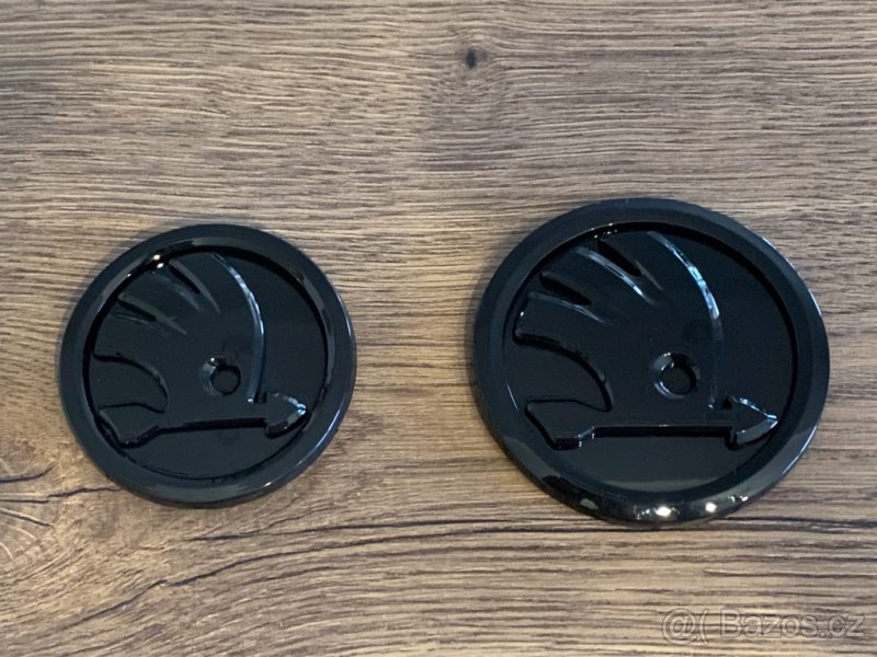 Logo znak Škoda celočerný, 100, 90 a 80mm - 3